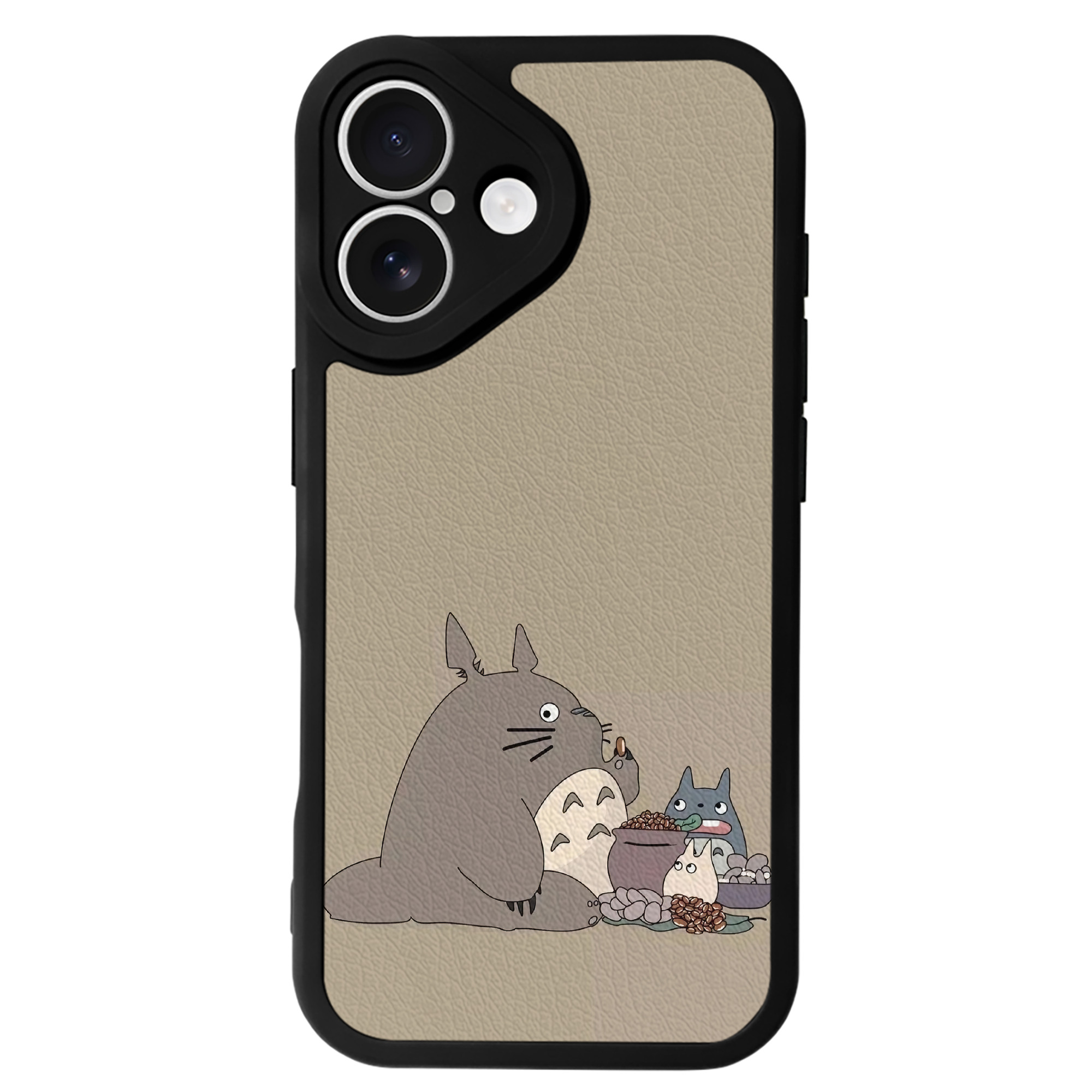 （画像用） となりのトトロ 草壁メイ 草壁サツキ My Neighbor Totoro Satsuki Kusakabe Mei Kusakabe 【iPhone 16シリーズ対応】シリコンスマホケース（レザー調） 材質：シリコン